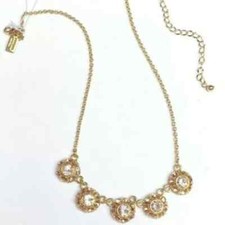 NWT $129 Kate Spade Putting on the Ritz Rose Gold Row Necklace