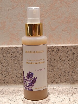 All Natural Organic VEGAN Spray On Deodorant Lavender Scented - WORKS!