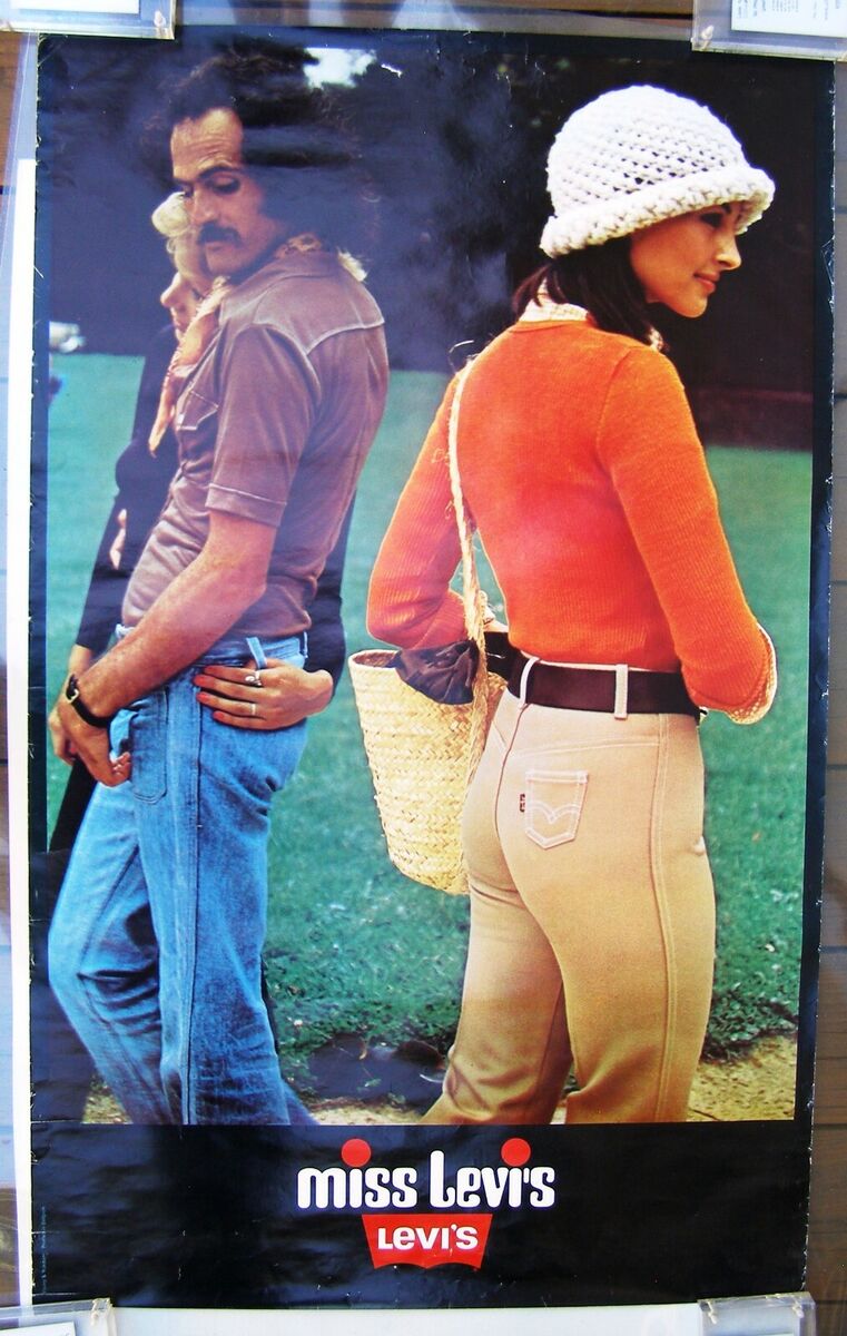 1970's Miss Levi's Jeans Advertising Poster | eBay 1970's Miss Levi's Jeans Advertising Poster | eBay