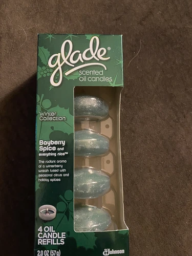 Glade Scented Bayberry Spice Oil Candle Refills (Pack of 4) NIP