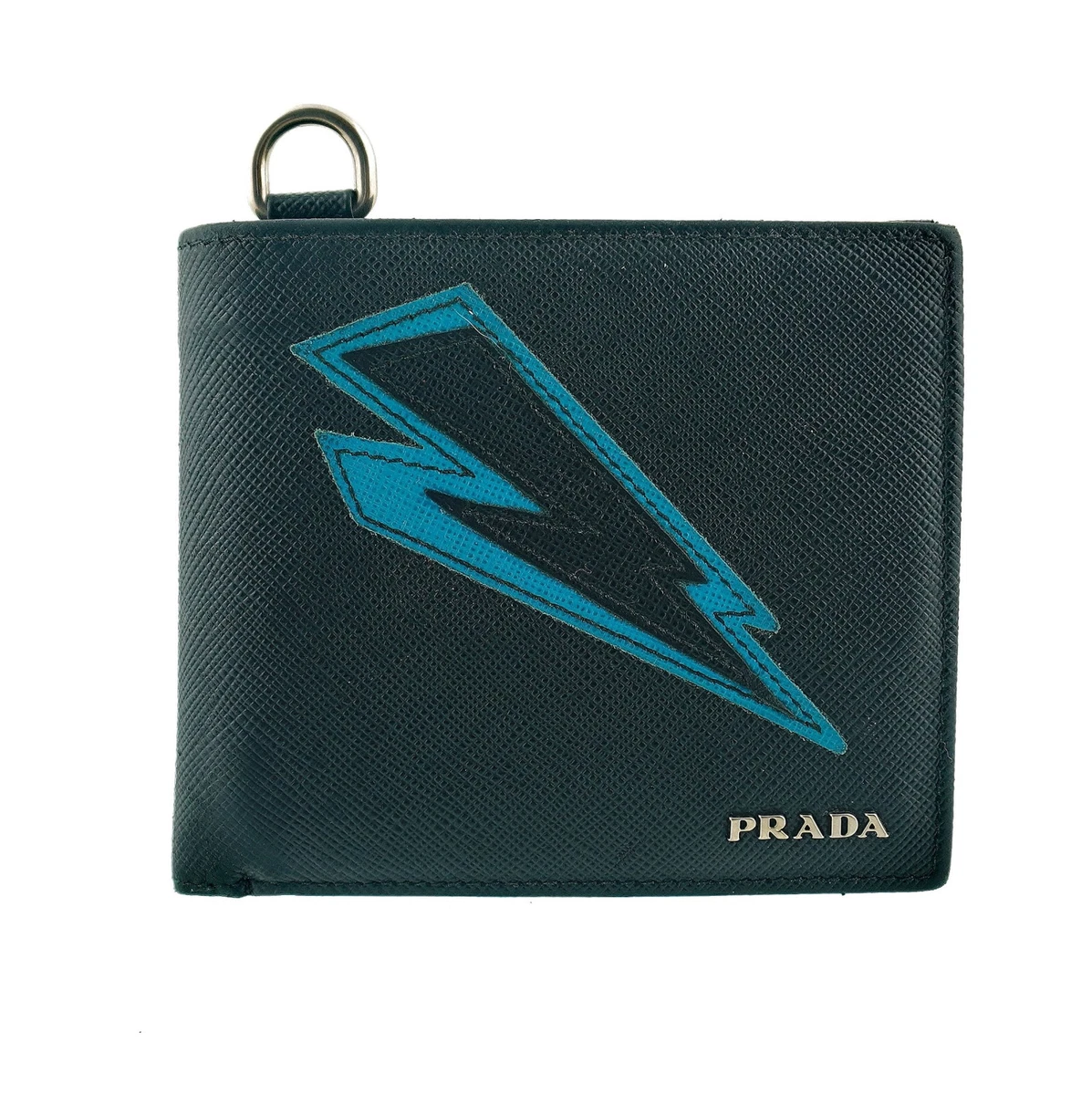Prada leather cheap wallet mens