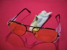 Vintage Crews Engineer Safety Sun Glasses Amber, Pre Owned