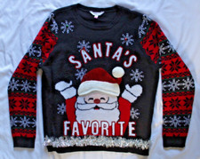 No Boundaries Santas Favorite Embellished Christmas Sweater Size XXL