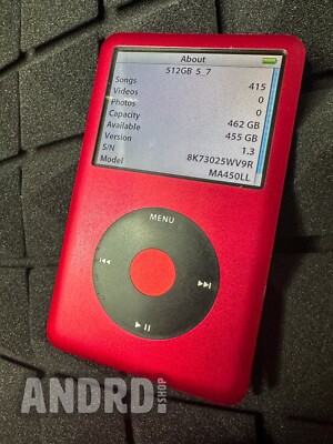 Frame Swapped iPod 5.5! 64MB / 512GB | Red & Black | 2,000mah