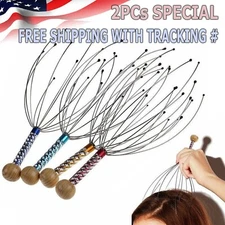 2PCS Head Massager Scratcher Neck Massage Scalp Relax Calm Stress Relief Octopus