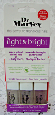 Dr Marvey Fingernail Brightener Stained Nail Whitener Gel Polish LIGHT & BRIGHT