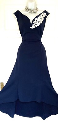 QUIZ EMBROIDERED FLORAL MIDI OCCASION/PARTY DRESS SIZE 12