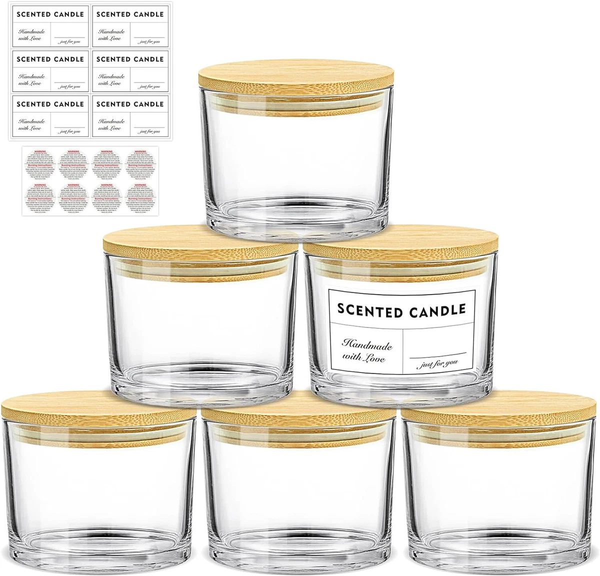 Candle jars sale with wooden lids
