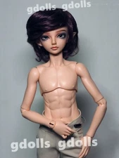 1/4 BJD Doll SD Boy Dolls Face Make UP+Free Eyes Resin Toys Gift Tan Skin