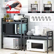 2/3 Ebenen Mikrowellenherd Rack Stand Expandable Storage Holder K&uuml;che Regal DE