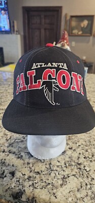 Vintage Atlanta Falcons Hat Cap Snap Back Black Starter Wool 90s Big Logo Y2K K
