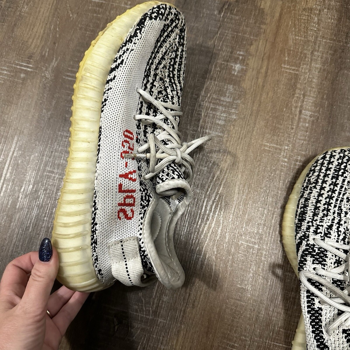 Size 7 - adidas Yeezy Boost 350 V2 Low Zebra CP9654 Sneakers