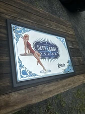 Deep Eddy Vodka Austin TX Bathing Girl Logo MIRROR SIGN New 35” Rare 2015