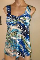 $125+ Casting France Blue Green Black Abstract Print Long Knit Stretch Top Xs T1 on sale $125+ Casting France Blue Green Black Abstract Print Long Knit Stretch Top Xs T1 on sale
