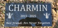 Cat Pet Memorial Granite Stone Engraved Grave Marker Headstone Garden Plaque t8