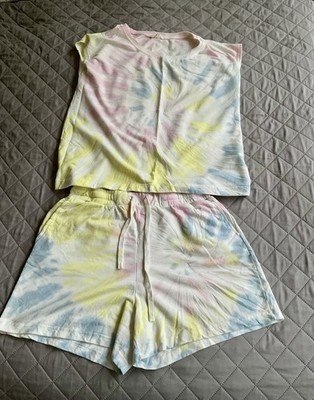 JANE AND DELANCY 2 Piece Short Set Shorts With Pockets SIZE M