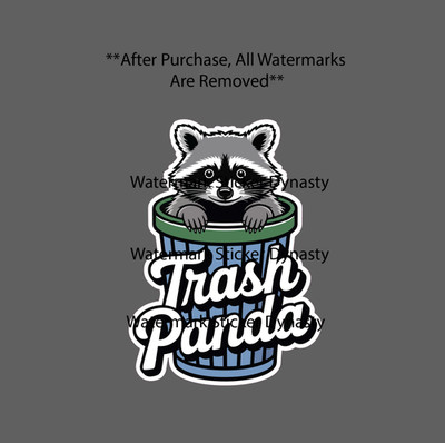 Trash Panda Sticker Waterproof Decal Raccoon Animal Funny Humor Gift NEW