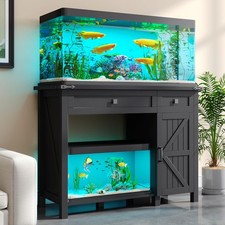40 Gallon Fish Tank Stand with Power Outlets, Farmhouse Decorative Aquarium