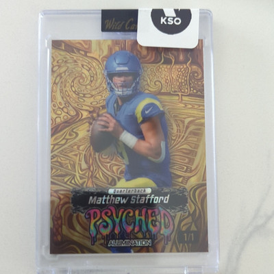 Wild Card Psyched Illumination Matthew Stafford Rams 1/1 KSO Football Card