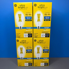 Lot Of 4 Ge Ultra Bright Led A21 Clear Light Bulb Bulbs 5000k Daylight Wet Rated