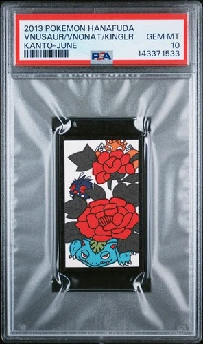 2013 POKEMON HANAFUDA KANTO JUNE KINGLER/VENONAT/VENUSAUR PSA 10