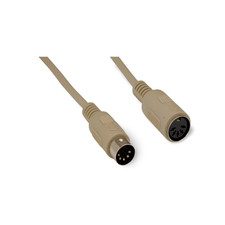 6ft Keyboard Extension Cable DIN 5 Male to Female - Beige