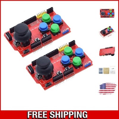Set of 2 Arduino Compatible Gamepad Shields with Bluetooth & Joystick Function