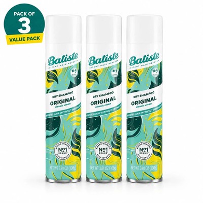 3 Pack Batiste Dry Shampoo Original Instant Hair Refresh 3.81 oz Each