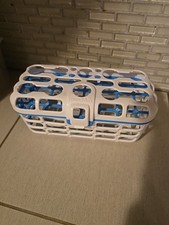 Munchkin High Capacity Deluxe Dishwasher Basket, Large, Blue White