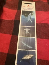 Mrs. Grossman's Wild Animal Stickers shark 4 Stickers - 1 Strip - Photo Real