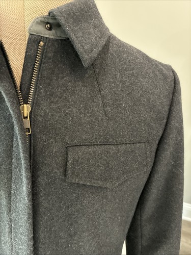 Calvin Klein Jacket Mens Medium Charcoal Wool Blend Urban Classic Quiet Luxury - Picture 3 of 14
