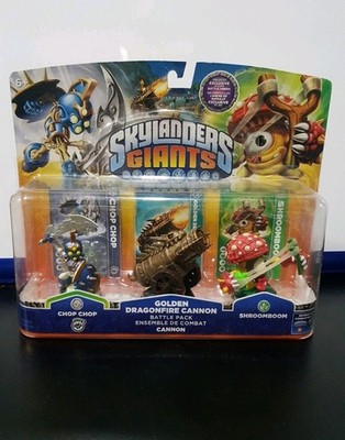 Skylanders Giants Battlepack Chop Chop Dragonfire Cannon Shroomboom Activision