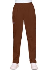 Cherokee Workwear Scrubs Pull On Cargo Pant 4200 Chocolate elastic waist pants