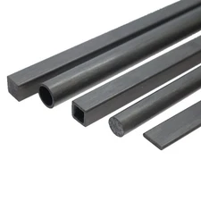 200mm Carbon Fiber Strip Solid Rod Round Square Tube Flat Bar Shaft RC Airplane
