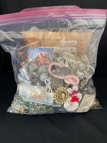 Vintage to Now Mystery Costume Jewelry Lot Wearable Junk Craft Art 5lbs 2oz