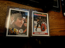 Mario Lemieux #153 and #523 O Pee Chee NHL Hockey 1991-92 Pittsburgh Penguins
