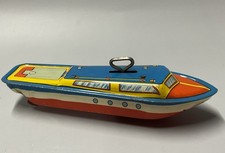 VINTAGE OHIO ART WIND UP TIN TOY BOAT   394