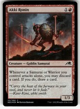 Akki Ronin 131 Kamigawa: Neon Dynasty Magic: The Gathering (FOIL) Near Mint