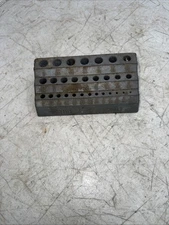 Vintage Metal 29-Hole Drill Bit Stand, 1/16" to 1/2", USA