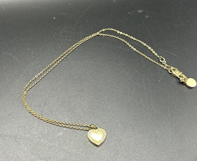 Michael Kors Gold-Tone Pavé Heart Pendant Necklace MKJX3971791 Jewelry 1F thumbnail 13