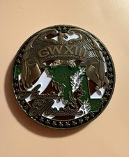 GeoWoodstock XIII Geocoin—Volunteer Antique Gold— Unactivated