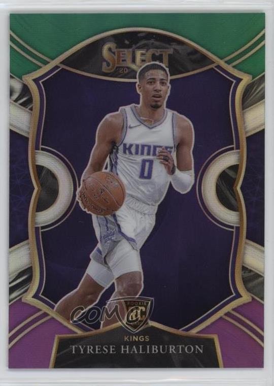 2020 Select Concourse Green White Purple Prizm Tyrese Haliburton #72 Rookie RC