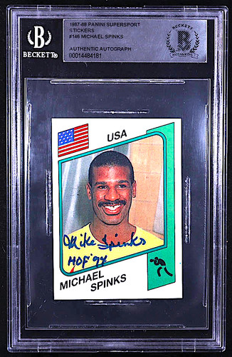 Michael Spinks 1986 Panini Supersport card
