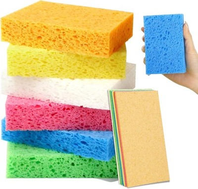 6 Pcs Kitchen Sponges for Dishes Cleaning, Non Scratch for Non Stick Cookware
