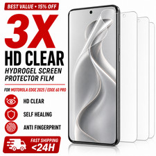 Motorola Edge 2025 Edge 60 Pro Hydrogel Screen Protector 3 Pack Hd Clear