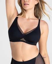 Honeylove Liftwear Crossover Bra Wireless XL RUNWAY BLACK 38D 38DD