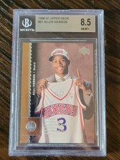 1996-97 Upper Deck - Allen Iverson #91 (RC) Rookie Card Beckett BGS 8.5 NM-Mint+