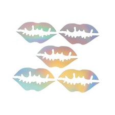 Reflective Bumper Decal Square Lip Print Reflective Car Sticker Colorful