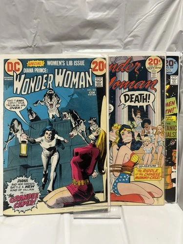 Vintage Wonder Woman Lot Of 3! #203, 207, 208! “Bondage” Covers!