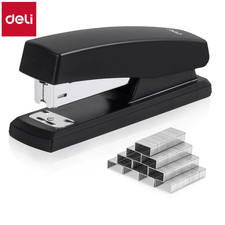 Stapler with 1000 Staples, Office Stapler, 25 Sheet Capacity, Non-Slip, Black